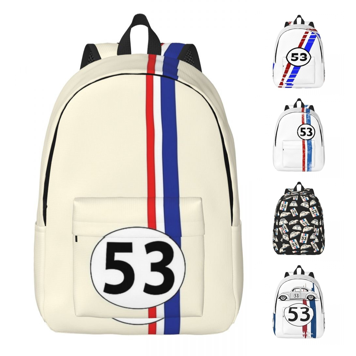 Canvas Backpack Casual - Herbie Number 53 Fashion Backpack with