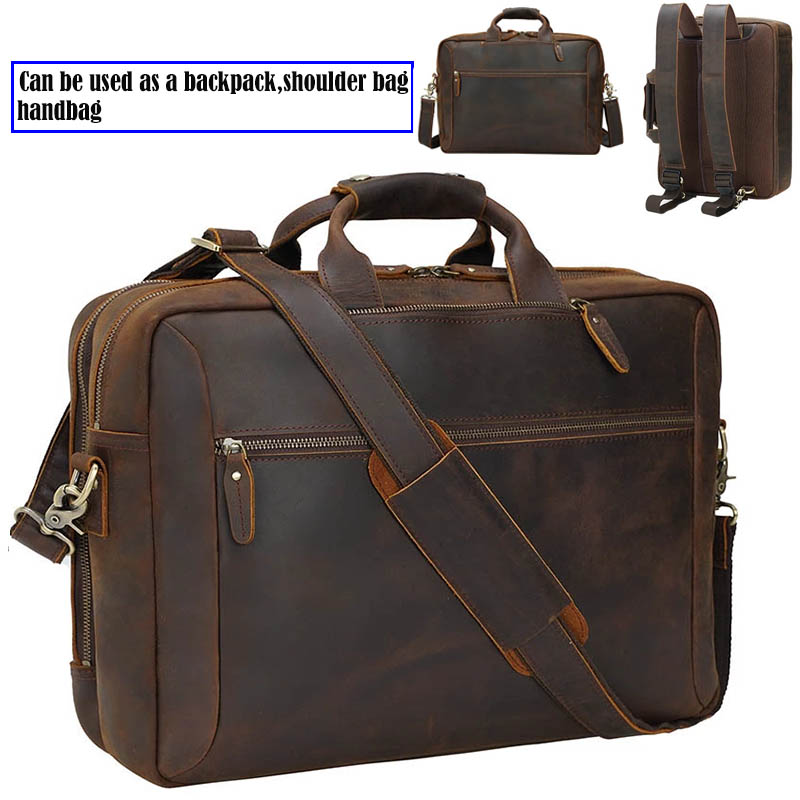 Laptop Backpack 15.6 - 3 Use Men Business Briefcase Vintage