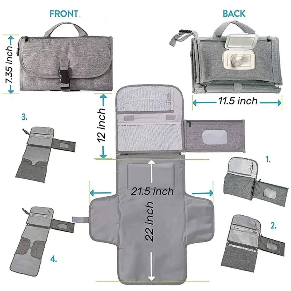 Backpack Diaper Bag - Portable Changing Pad for Baby Diaper