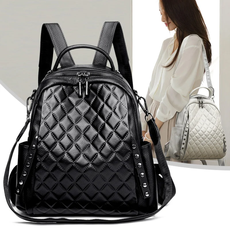 Genuine Leather Rucksack Women - огляд і ціна Fashion Backpack Women