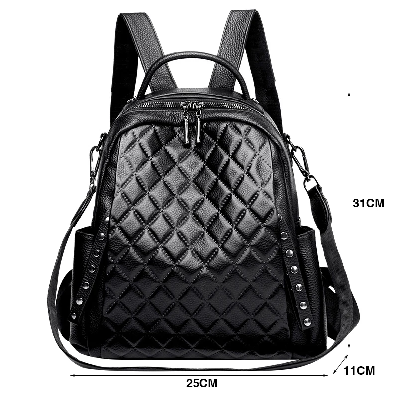 Genuine Leather Rucksack Women - огляд і ціна Fashion Backpack Women