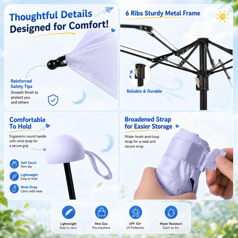 Mini Umbrella for Purse: Compa - огляд і ціна Mini Backpack Purse