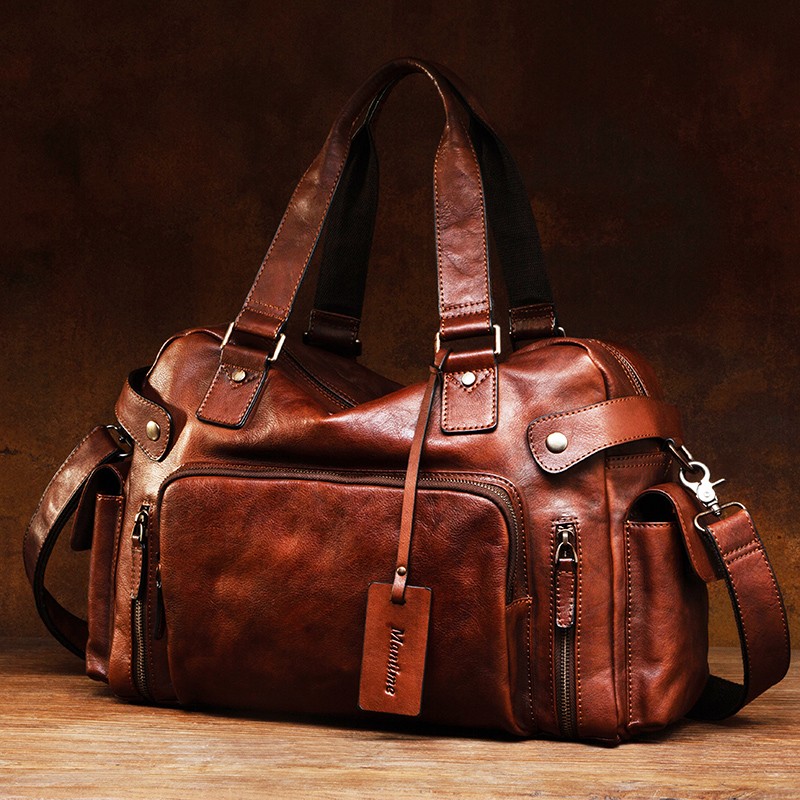 Vintage vegetable tanned leath - огляд і ціна Canvas Backpack Casual