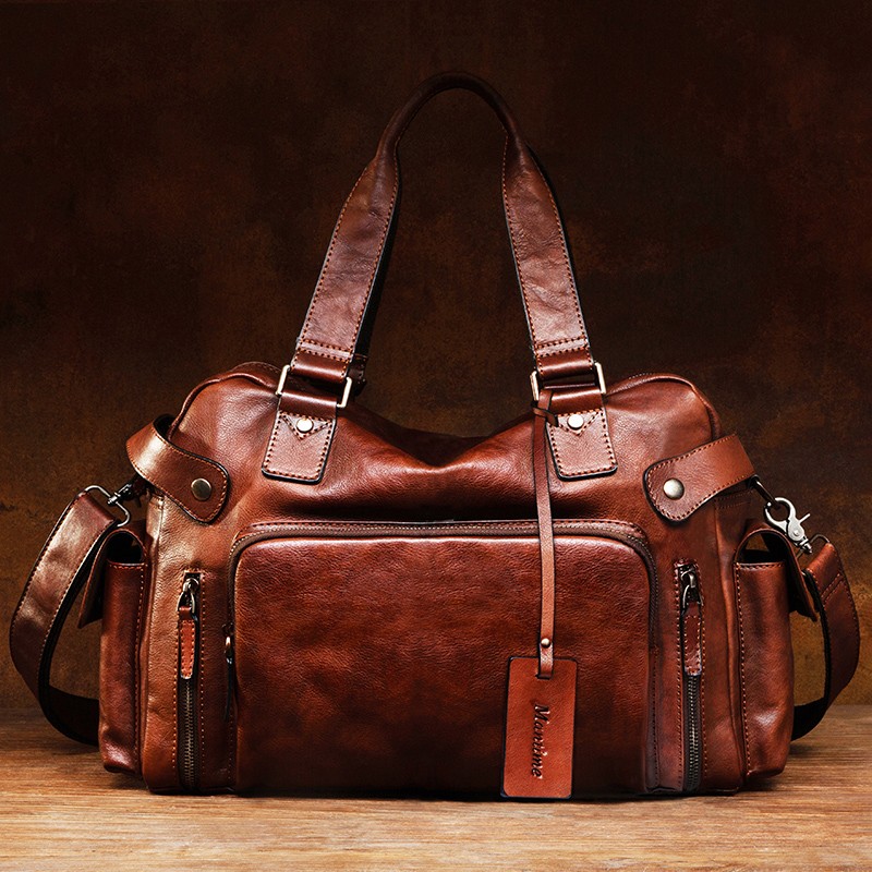 Vintage vegetable tanned leath - огляд і ціна Canvas Backpack Casual