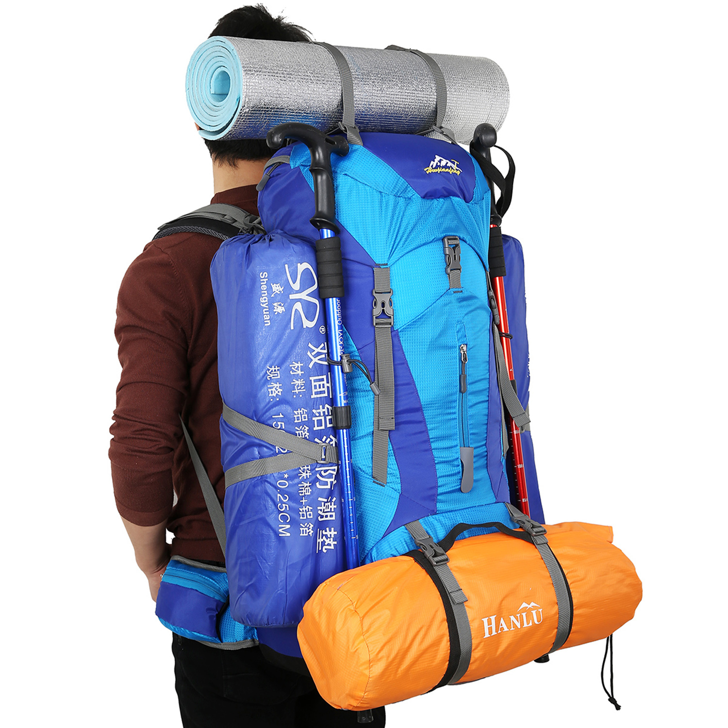 75L Men Women Outdoor Hiking T - огляд і ціна Rain Cover Backpack