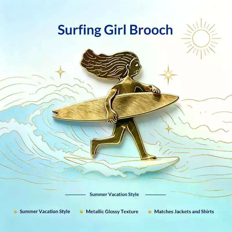 Summer Beach Surf Girl Brooch  - огляд і ціна Fashion Backpack Women