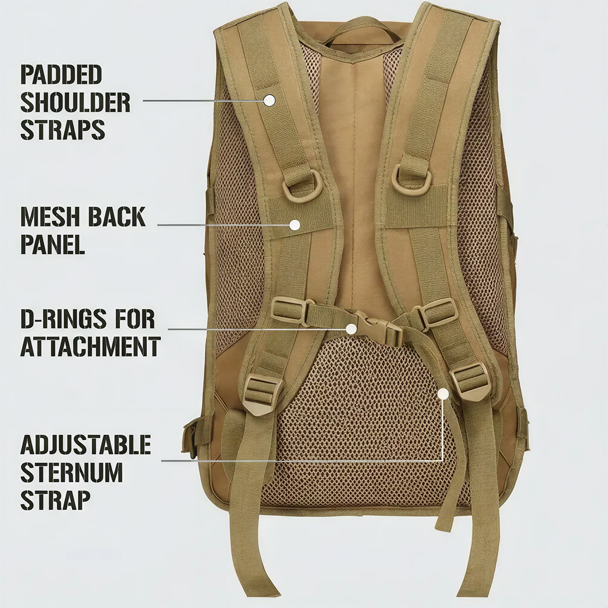 35L Gym Training Backpack for  - огляд і ціна Rucksack Military Style