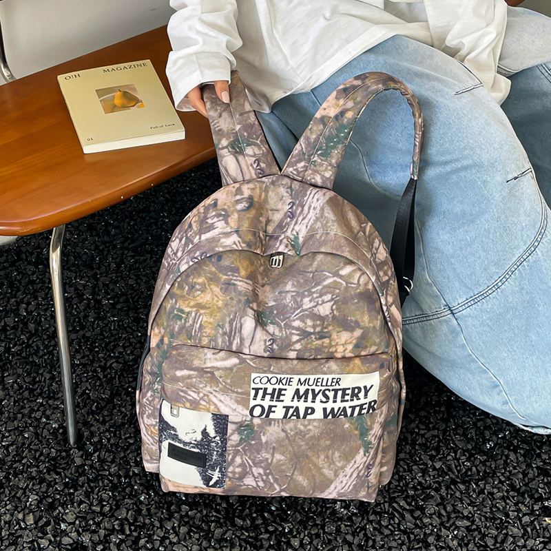 Unisex Retro Camouflage Patter - огляд і ціна Canvas Backpack Casual