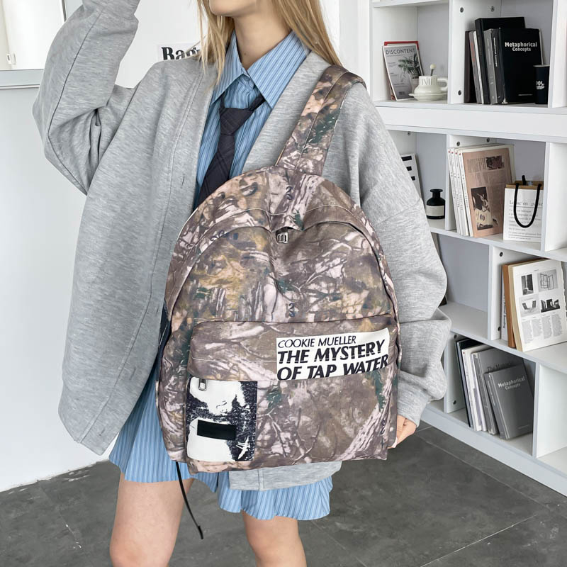 Unisex Retro Camouflage Patter - огляд і ціна Canvas Backpack Casual