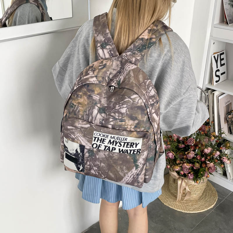 Unisex Retro Camouflage Patter - огляд і ціна Canvas Backpack Casual