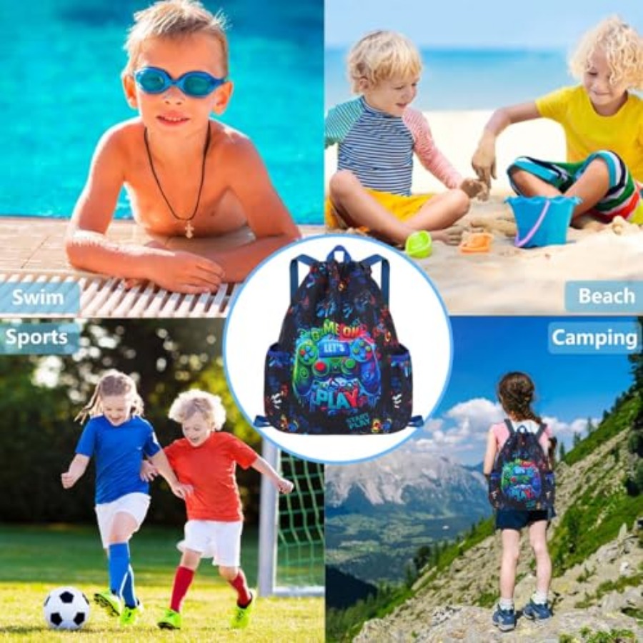 Drawstring Backpack for - Game - огляд і ціна Drawstring Gym Bag
