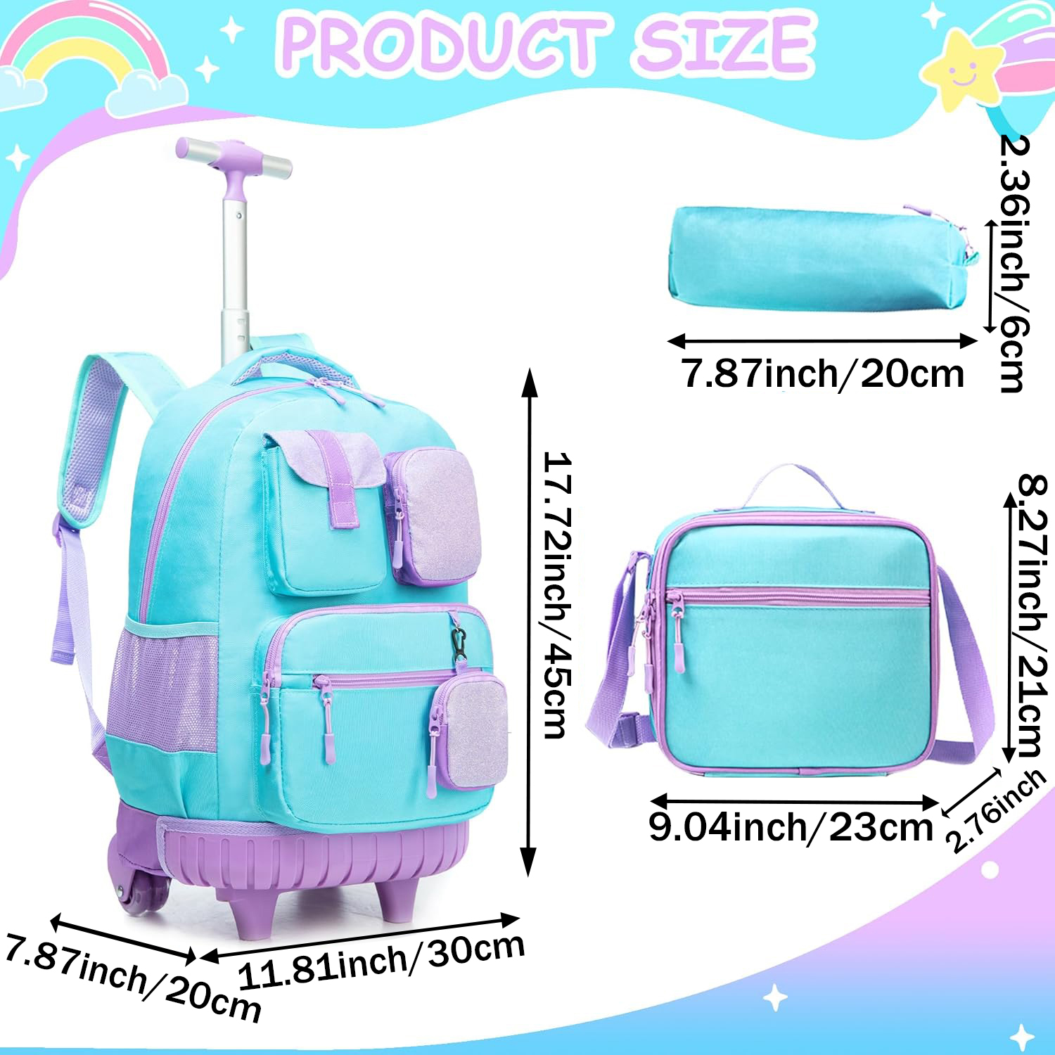 Rolling Backpacks for Kids wit - огляд і ціна School Backpack Teen