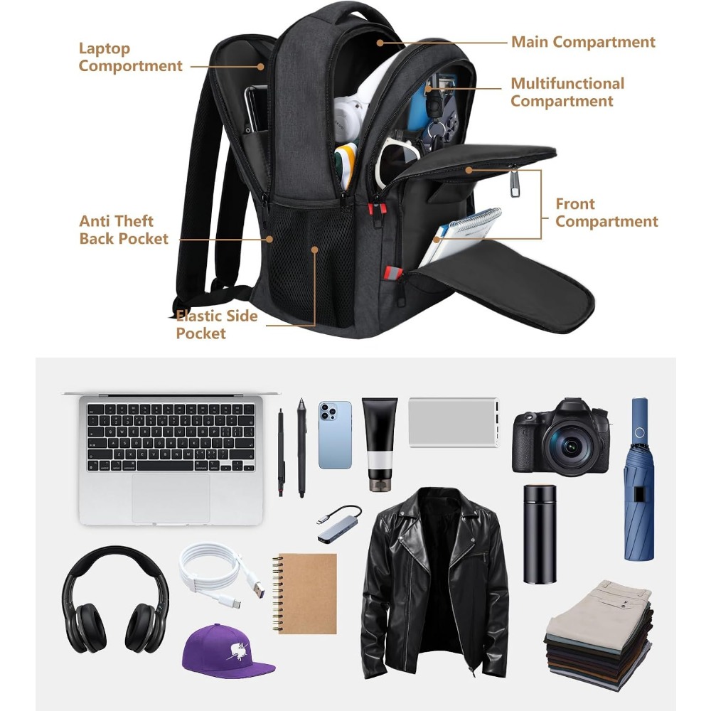 Men's School Backpack for Teen - огляд і ціна Laptop Backpack 15.6