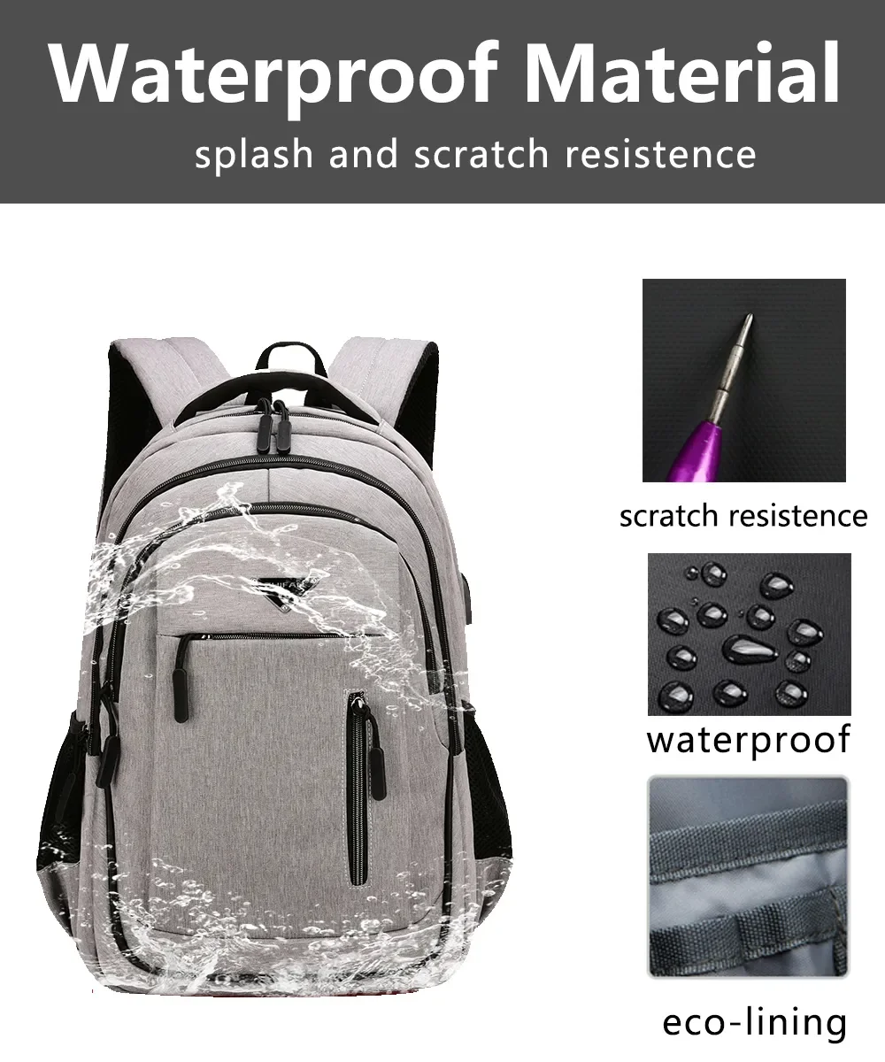 Large Capacity Backpack Men La - огляд і ціна Laptop Backpack 15.6